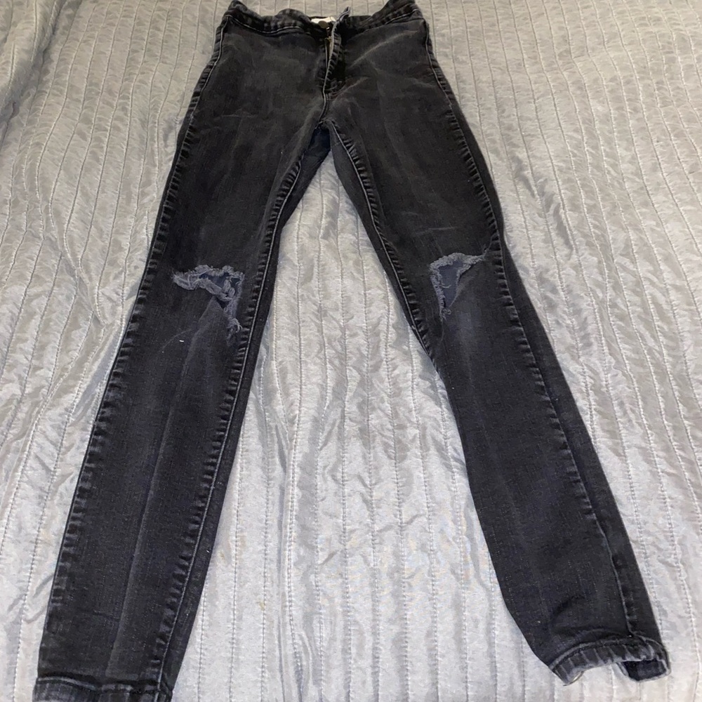 Black high waisted jeans